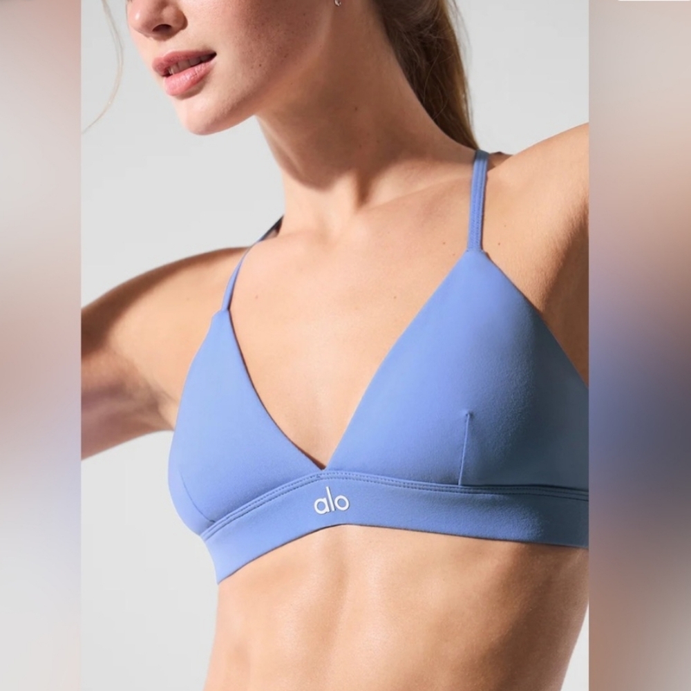 ALO Yoga Crystal Clear 💙 Blue Splendor Bra